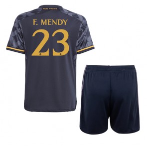 Real Madrid Ferland Mendy #23 Dětské Venkovní dres komplet 2023-24 Krátký Rukáv (+ trenýrky)